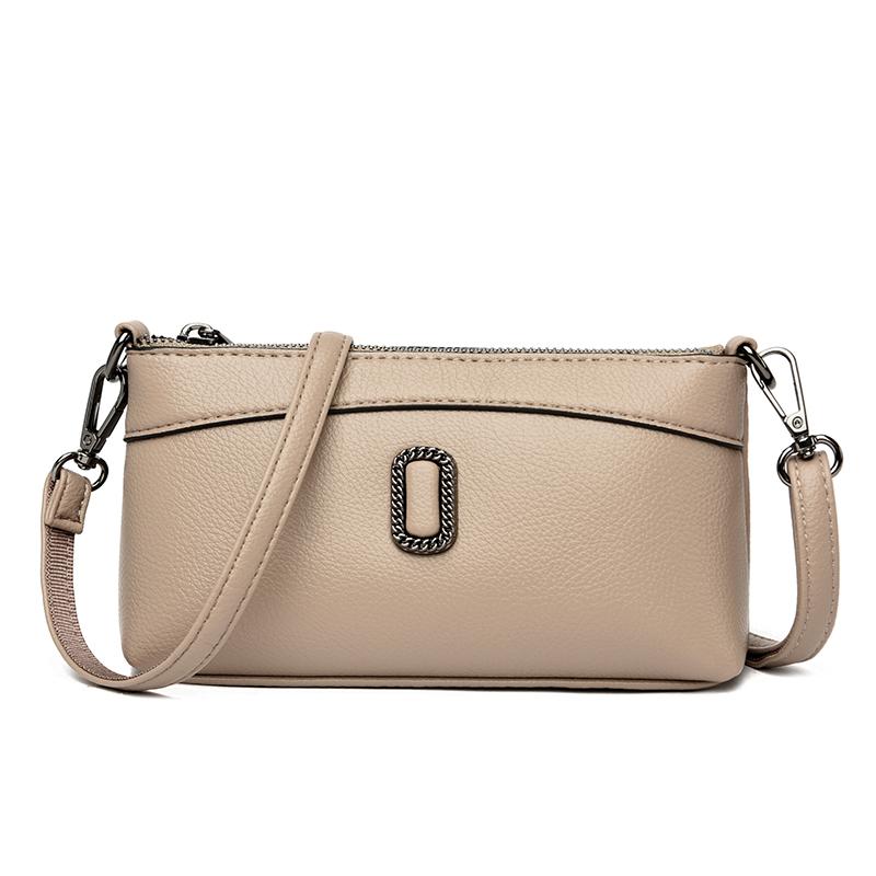 Solid Color Fashion Women Small Mobile Phone Bag New Simplicity High Quality PU Leather Crossbody Bags Leisure Mini Shoulder Bag