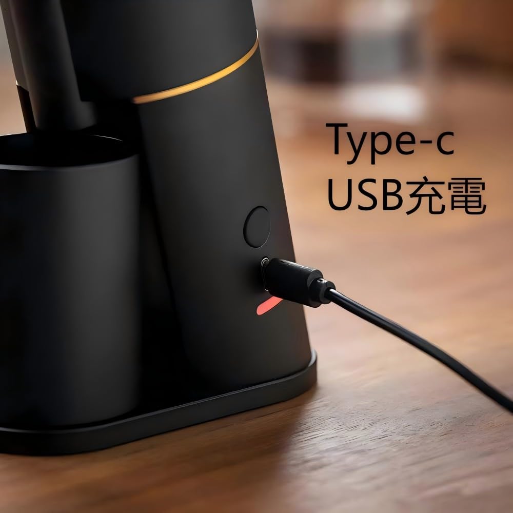 Кофейное пространство Маленькая электрическая кофемолка Маленькая электрическая кофемолка Электрическая мельница Острое титановое покрытие 48 мм 6 лезвий литиевая батарея Маленькая и