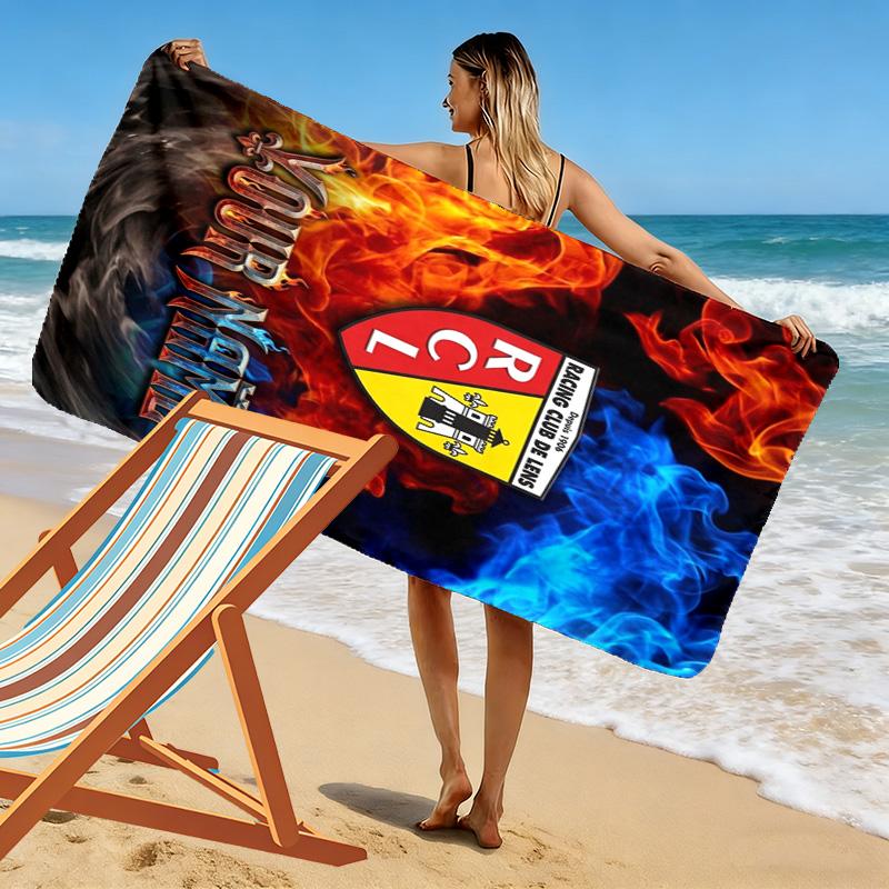 Name Custom RC Lens Logo Print Beach Towel, Large Soft Quick Dry Towel for Beach Camping Swimming
