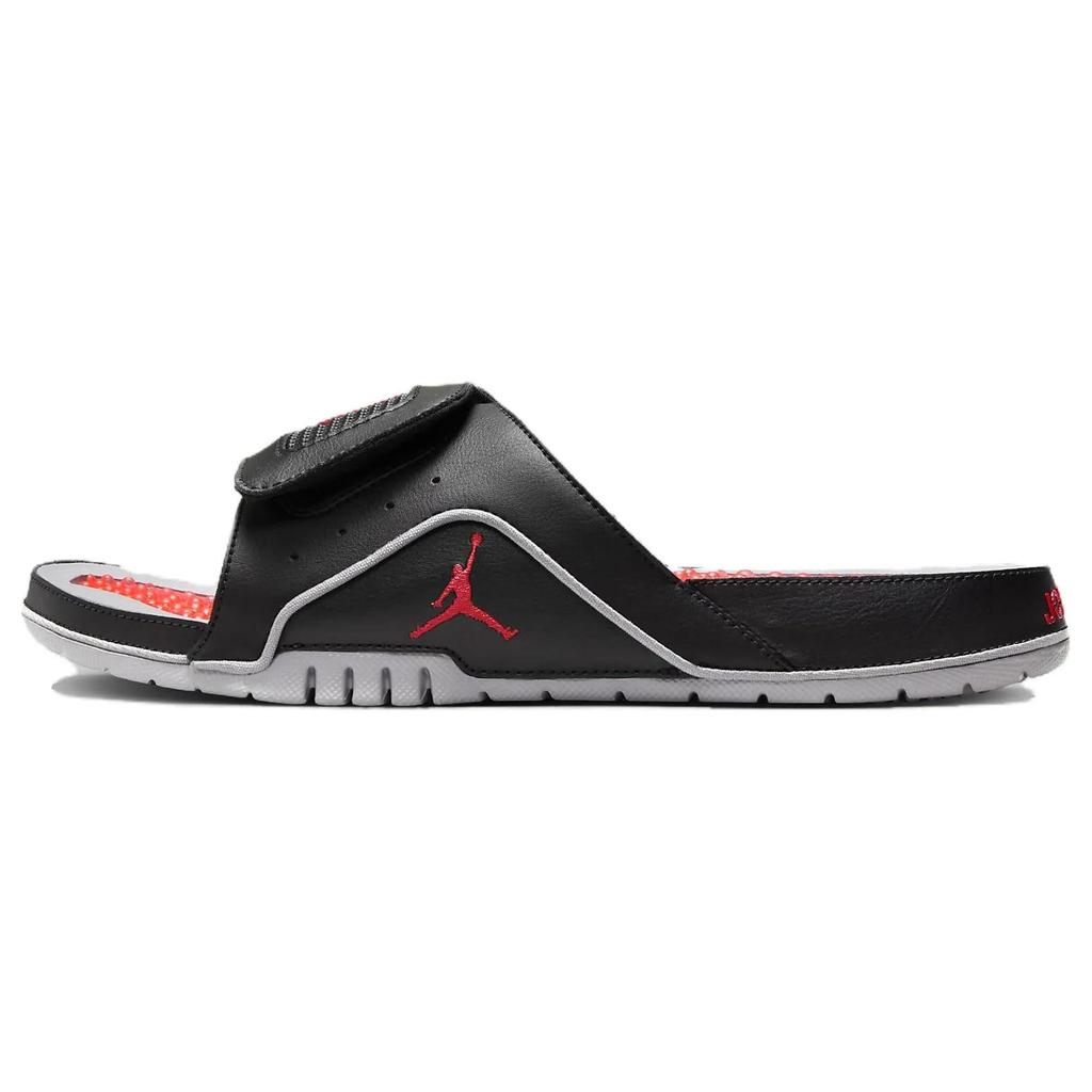 Air Jordan Hydro 4 Retro Slide 'Black Cement' (Unisex) Black / Cement Grey / Fire Red Slide Slippers 532225 060