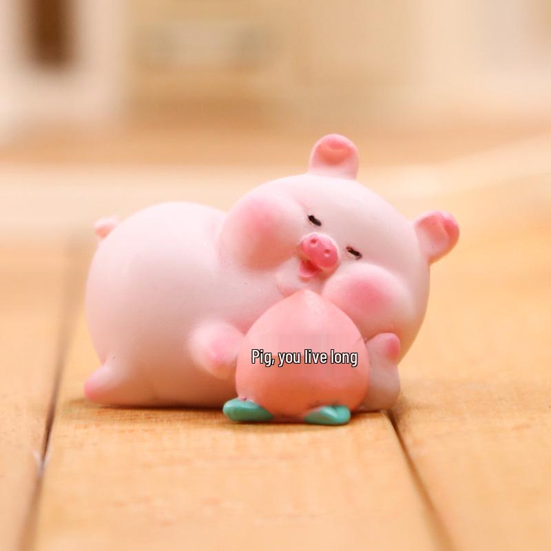 Piglet Mini Ornament for Girl's Room or Car Center Console Decor