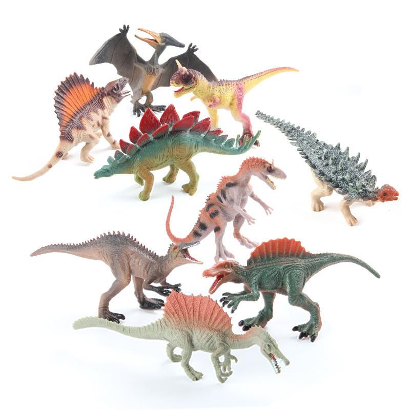 Miniature Realistic Dinosaur Figurines Set Featuring Various Models Crafted From Durable Pvc Material