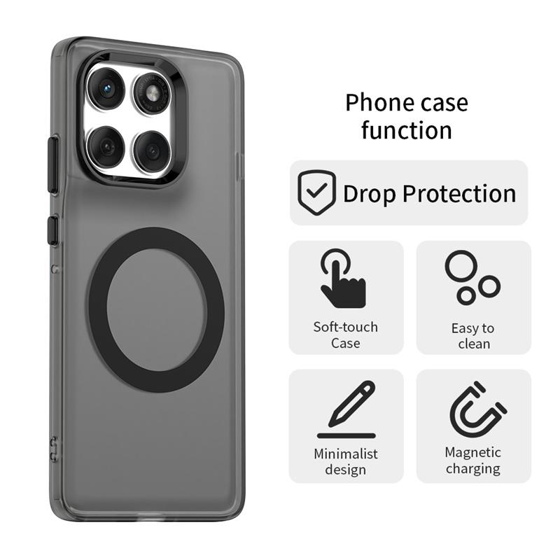 Магнитный беспроводной зарядный чехол для Motorola Edge 60 Pro Moto Edge 60 Neo Fusion Чехол Конфетные Цвета Прозрачный Корпус Fundas