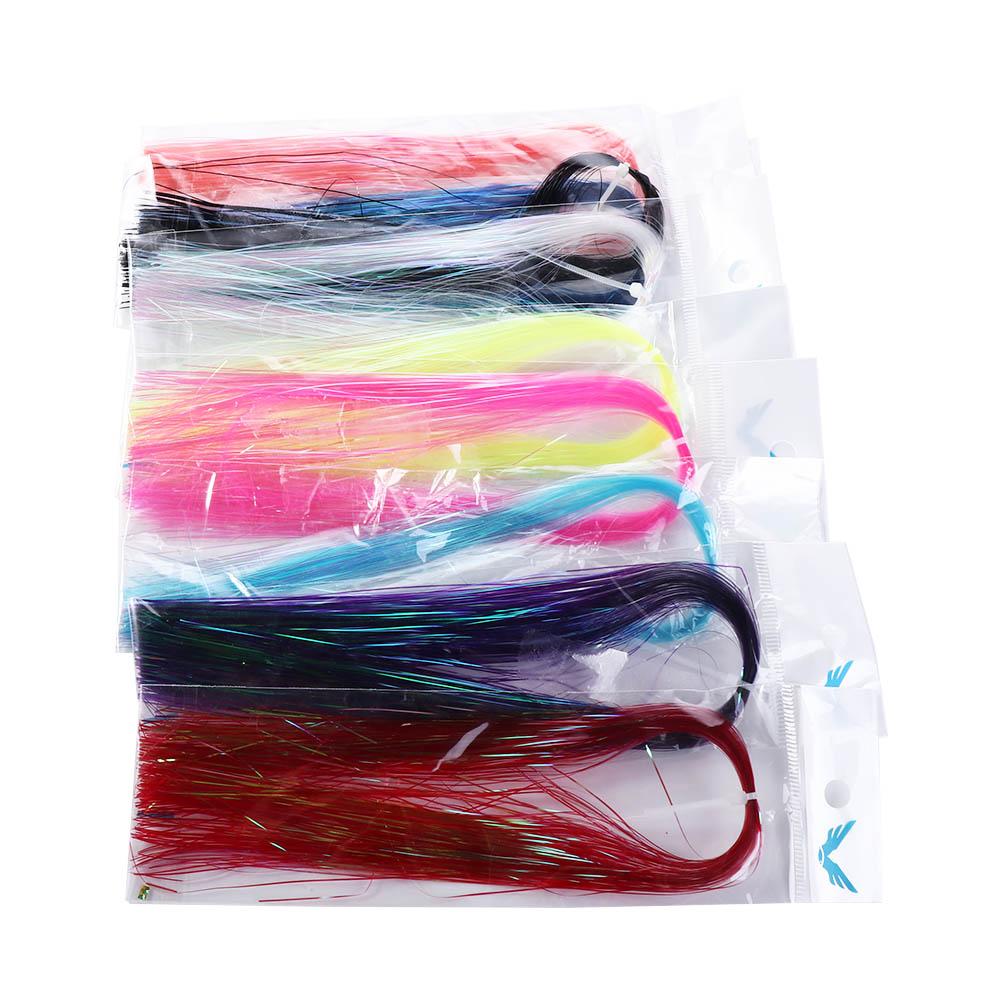 Shining Fly Fishing Jig Hook Streamer Fly Tying Tinsel Assist Hooks Line Fly Tying Materials
