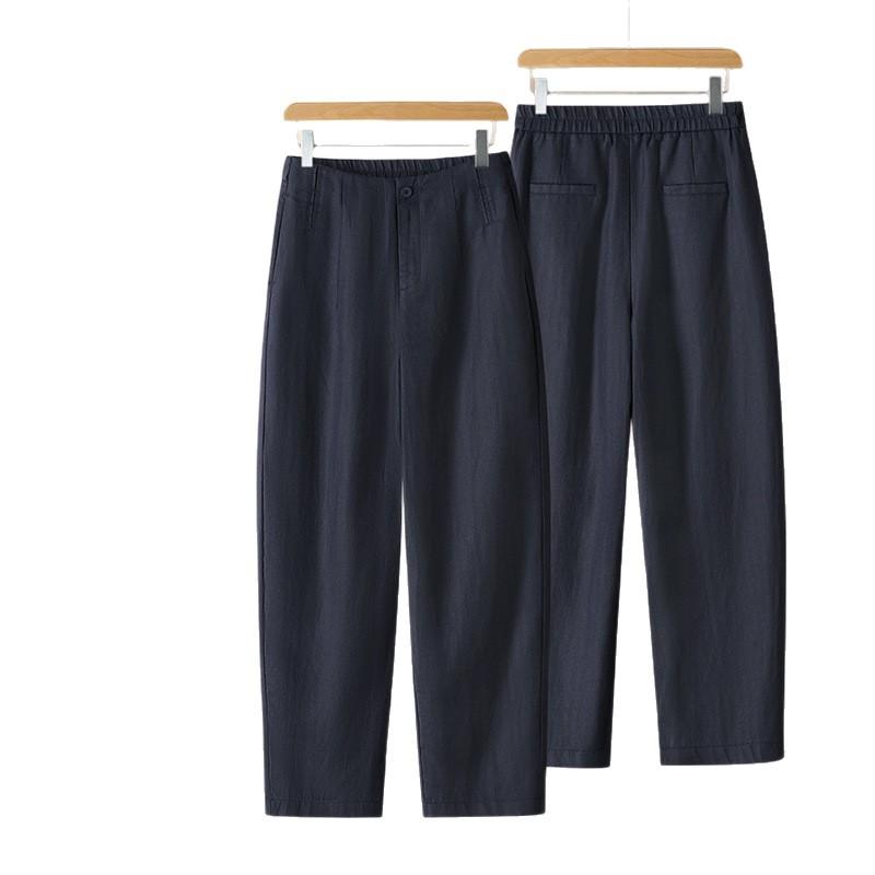 Fashionable nine-point all-match linen harem pants for women, summer 1116, thin high-waisted loose nine-tenth straight carrot pants
