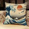 The Great Wave Off Kanagawa Pillow Case Pillowcase Doublesided Printed Sofa Cushion Bedroom Headboard Pillow