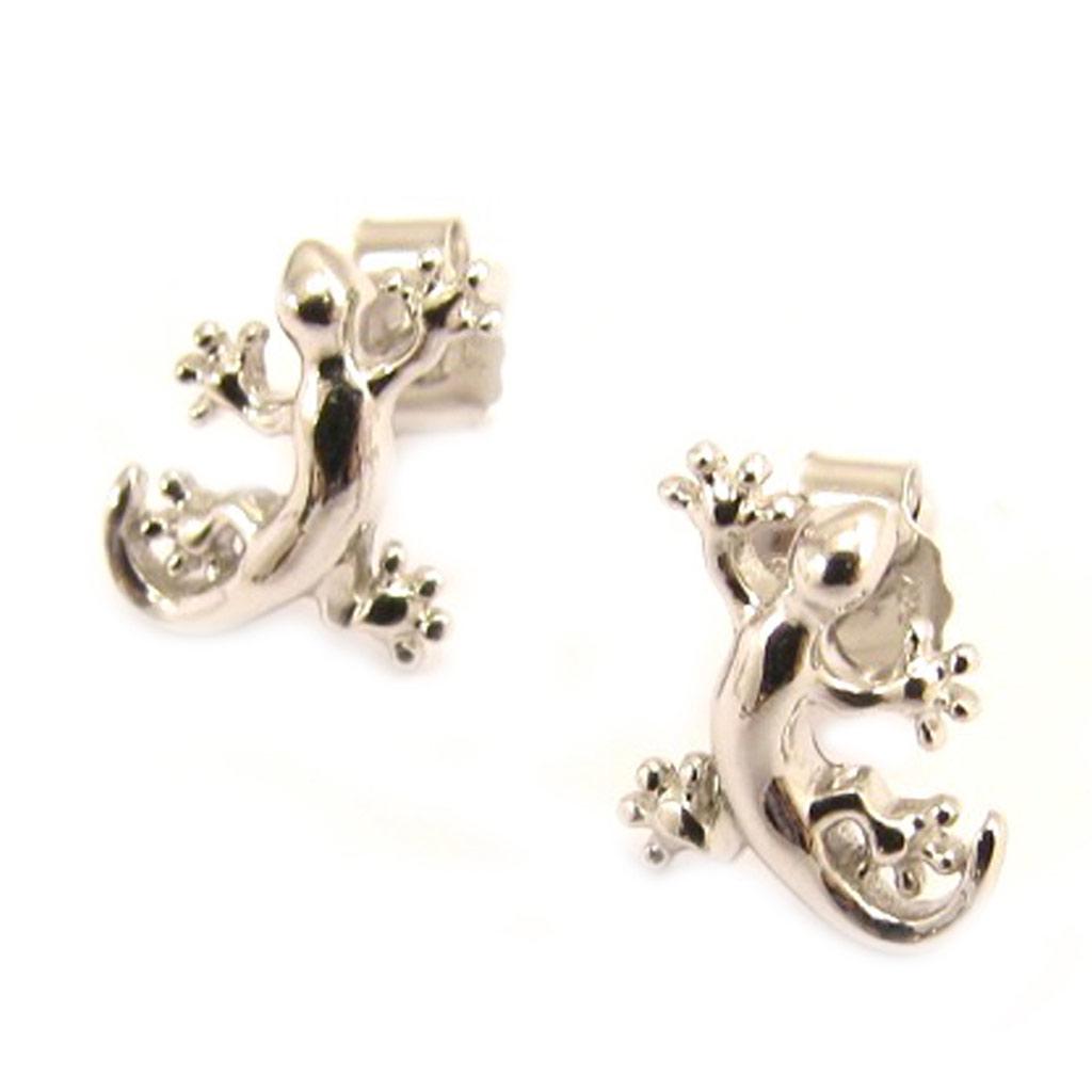 Les Trésors De Lily [L5020] - Серебряные серьги «Саламандра» (родиевое покрытие) - 10х6 мм