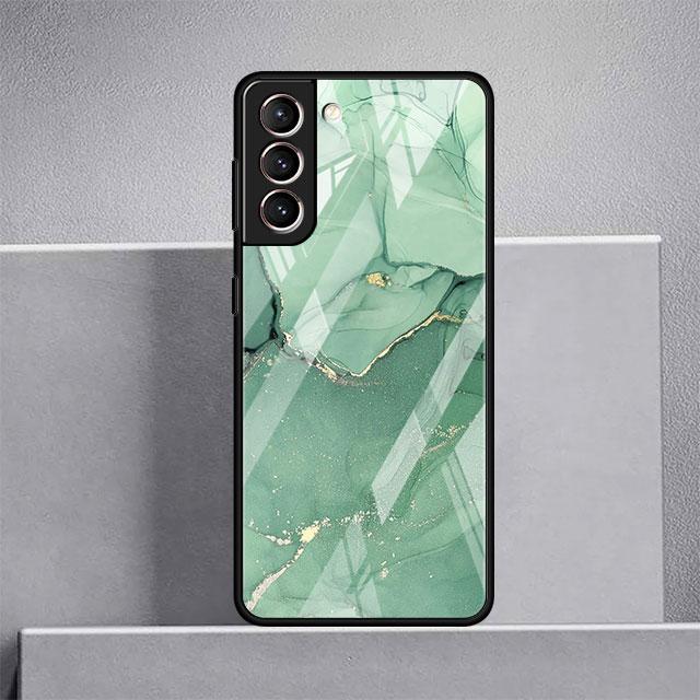 Мраморный узор 3 стеклянный чехол для Samsung Galaxy S22 S20 FE S21 Plus чехол для телефона S10 5G S9 Note 20 Ultra 10 Lite Shell