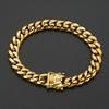 Браслет-цепочка Кубинское звено ( Curb Cuban Link ) из нержавеющей стали, цвет золота/розового золота, браслет-бангл, ювелирное изделие, 7-11 дюймов для мужчин и женщин, 8/10/12/14/16/18 мм