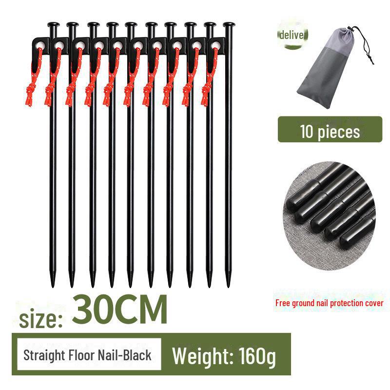 Outdoor Camping Windproof Steel Tent Peg Set