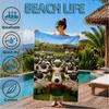 Sheep Friends Adventure Beach Towel, Super Soft Microfiber, Perfect Gift for Her/Him, Birthday, for Pool, Beach, Travel, Decor Beach Party