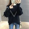 Sweater for Women Autumn Winter Thickened Pullover Round Neck Knitted Round Neck Stretchy Long Sleeve Bottoming Shirt Oversize Jumper Tops