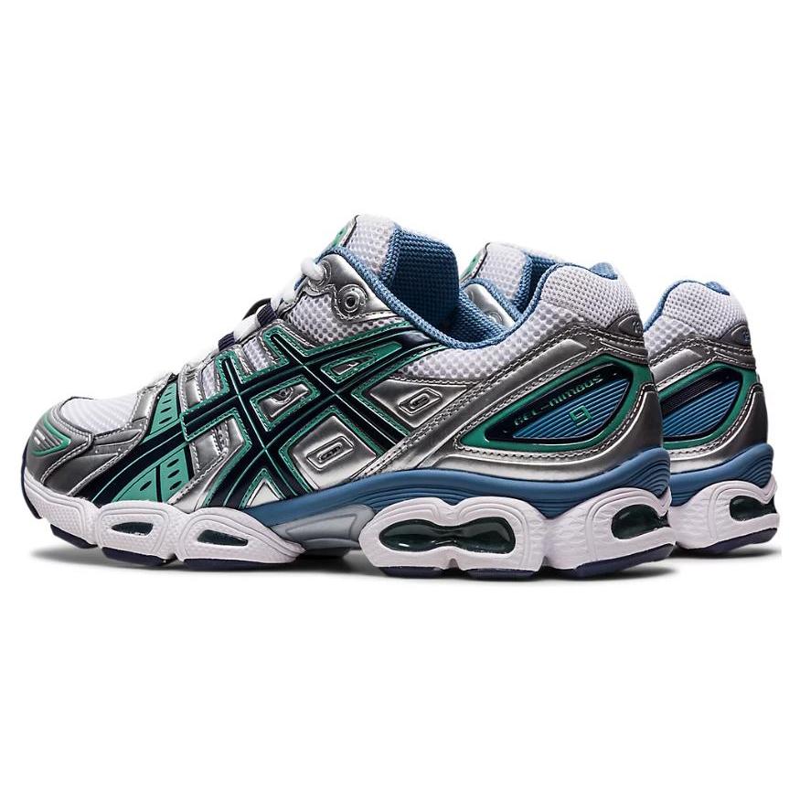 Asics Гель Nimbus 9 Белый Мятный Стальной Синий 1201A424-104