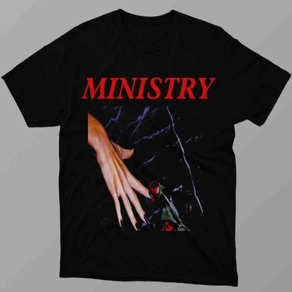 Men's and Women's T-shirts Ministry Band Unisex Black Short Sleeve T Shirt Full Size S-5XL