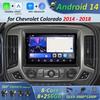 Мультимедийный плеер для автомагнитолы с системой Android 14 для Chevrolet Colorado 2014 - 2018, GPS-навигация, Wi-Fi, IPS-экран, DSP-стерео, 4G