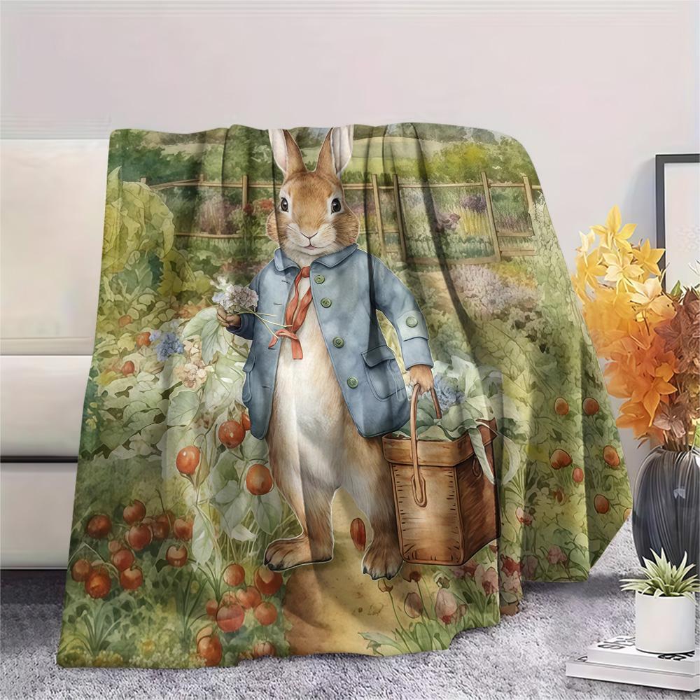 Peter Rabbit2 Flannel Blanket, High quality Comfortable for All Seasons, Home Decor, Warmth and Comfort