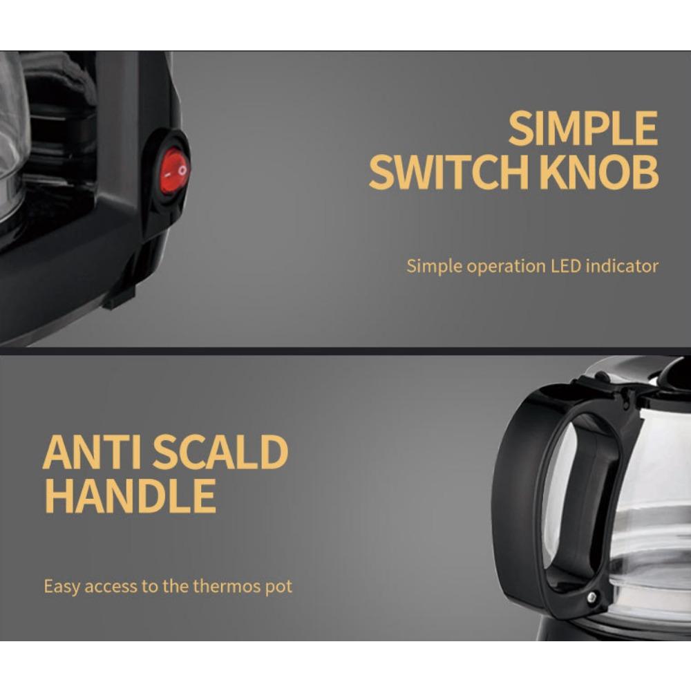 Американская кофемашина бытовая автоматическая маленькая капельная кофеварка