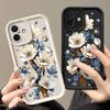 Сине-белый чехол для телефона с узором из премиальных цветов для iPhone 17 16 15 14 Pro Max 13 12 11 16E 17 Air XS Max X XR, силиконовый мягкий чехол