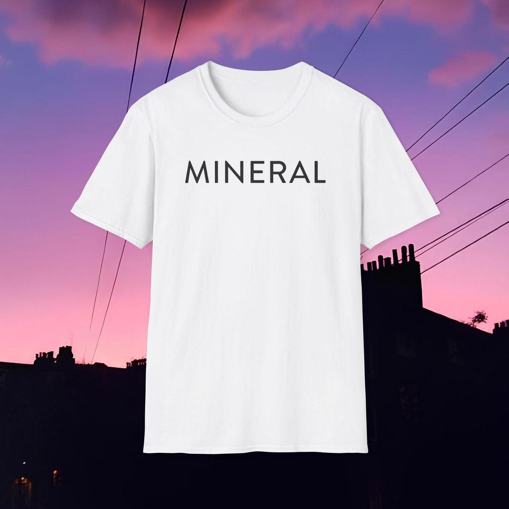 Mineral Emo Band Black Logo Unisex Softstyle T-Shirt, Midwest Emo Slowcore Apparel, Alternative Music Tee, Band Fan Merch Shirt