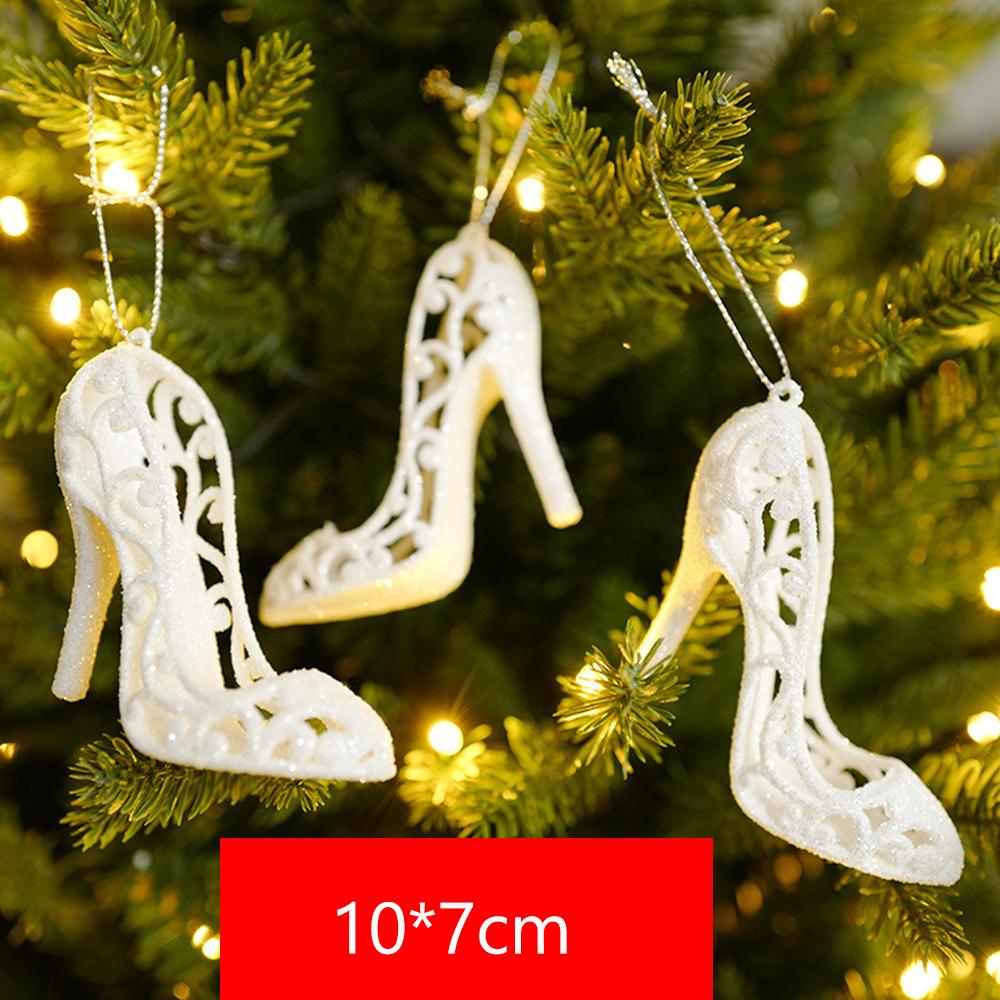 New Christmas Tree Decorations Pendant Xmas Tree White Elk Snowflake Ornaments Home Hanging Decoration 2025 New Year Party Decor