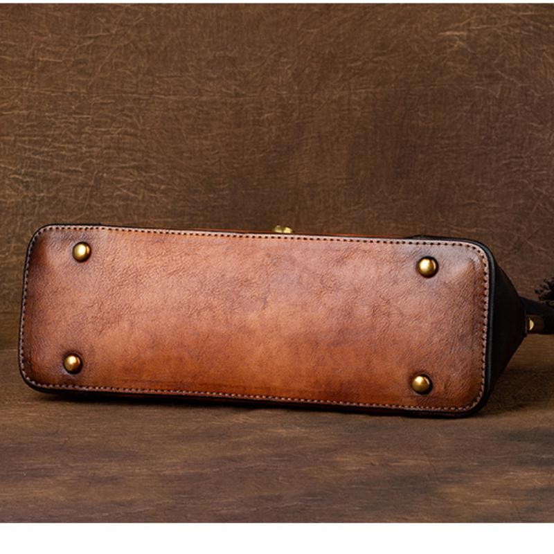 Johnature Женская сумка подмышки из натуральной кожи контрастного цвета в стиле ретро, ​​универсальные модные сумки на плечо ручной работы из натуральной коровьей кожи