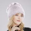 New Winter Real Rabbit Fur Beanies Hat Women 100% Genuine Real Rex Rabbit Hat Good Elastic Knitted Rex Rabbit Fur Caps