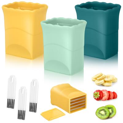 Набор из 3 фруктовых слайсеров из нержавеющей стали, кухонный слайсер для овощей, кухонный гаджет, портативный ручной пресс, инструмент для нарезки фруктов