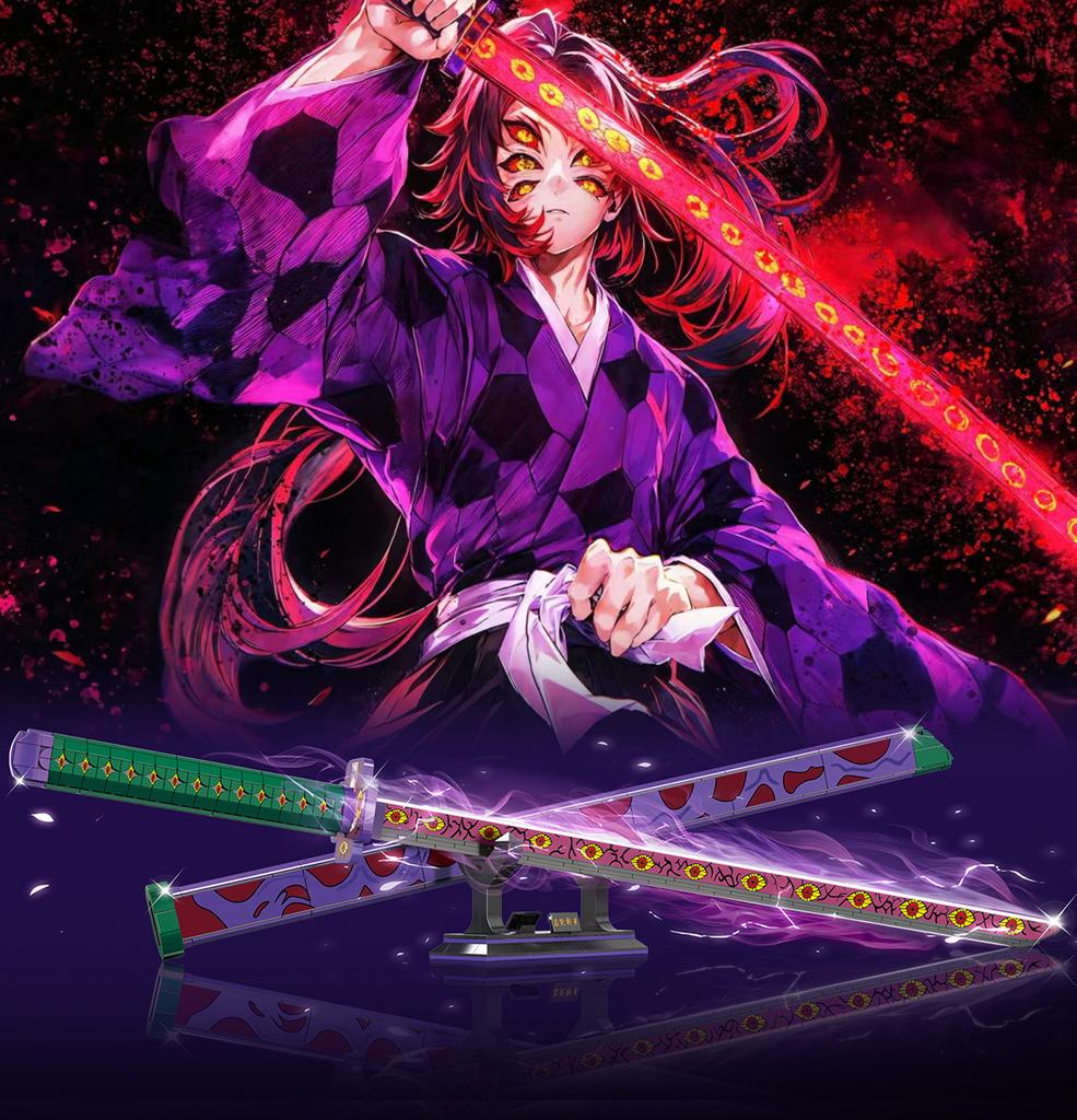 789PCS аниме демон убийца Кокушибо меч строительные блоки лезвие катана нож сборка оружие кирпич игрушки для мальчиков дети подарок