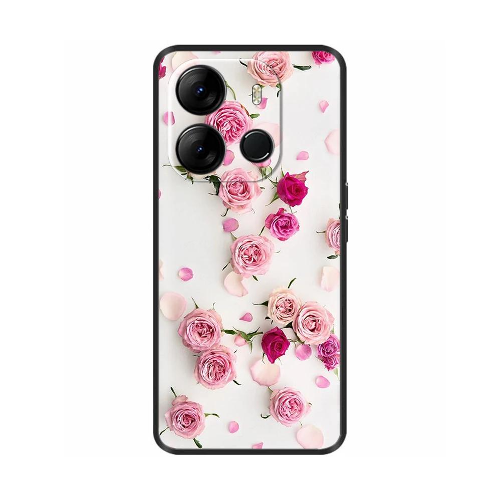 Для чехла Spark Go 2023 Мягкий черный силиконовый бампер-крышка Для Tecno Spark Go 2023 BF7n Чехол Capa Защитный чехол для мобильного телефона Etui
