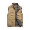 Plus Size M-8XL Spring Autumn Military Vest Men Sleeveless Jacket Men Double-sided Wear Multi-pockets Cotton Vest For Men