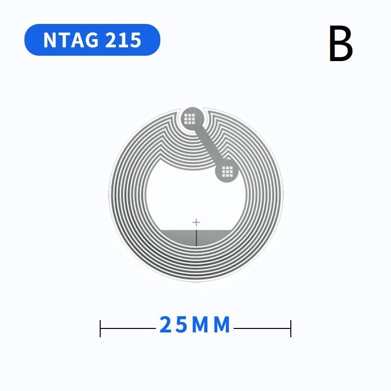 20 шт. Многоразовые NFC-метки-наклейки Высокочувствительные 213 215 216 Опционально для быстрого обмена паролями Wi-Fi