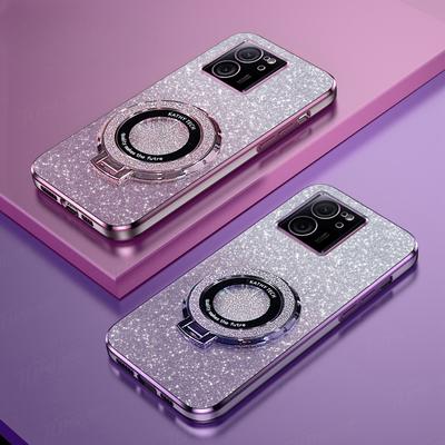 Роскошный чехол с магнитным держателем для Xiaomi Mi 13T 12T 11T Pro 14 13 12 11 Lite POCO X3 NFC X5 F3 F4 F5 M3 M4, силиконовый чехол