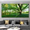 Landscape Pictures Green Tree Canvas Painting Forest Posters and Prints Wall Art Giant Trees Pictures for Living Room Home Decor