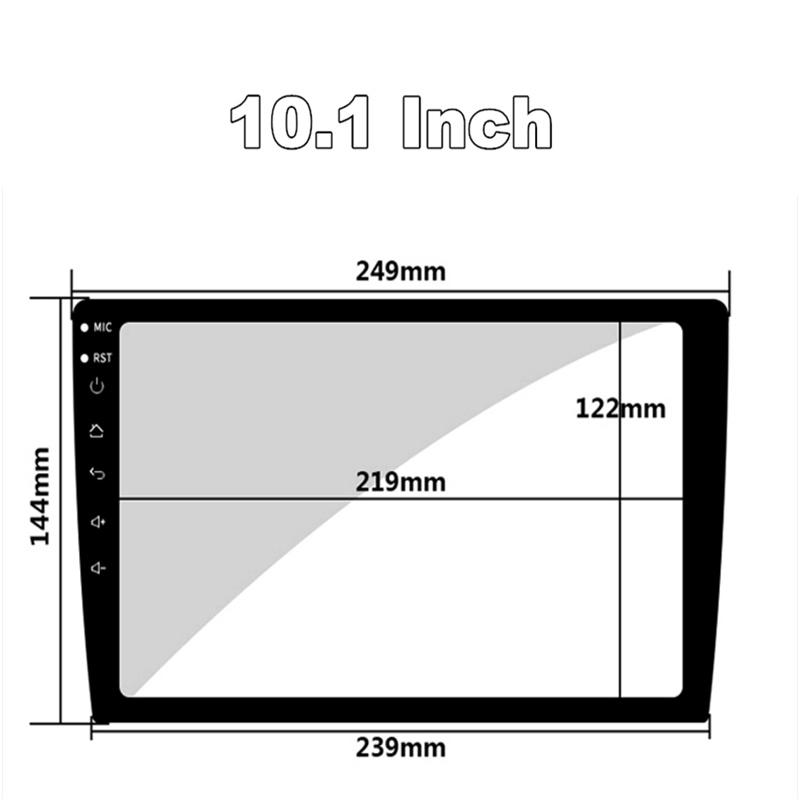 10.1" Car Radio Stereo Navigation Screen Protector Tempered Glass Film Sticker