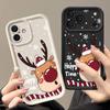 Christmas Elk Pattern Case For iPhone 17 Air 16e 16 15 14 Pro Max 13 17 Pro Max 17 Pro 17 Shockproof Soft TPU Silicone Phone Cover Funda