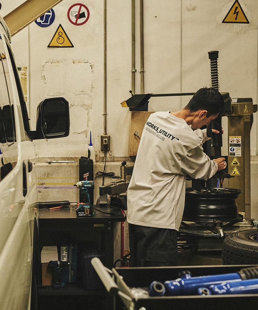 GORDON MILLER Унисекс Длинный рукав VIBTEX Размер 0 Размер S Светло-серый 1767067 Футболка WORKS_UTILITY (Эквивалент JP)