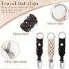 Travel Leather Hat Clip Outdoor Backpack Luggage Storage Clip PU Leather Multi-purpose Straw Hat Clip Hat Accessories