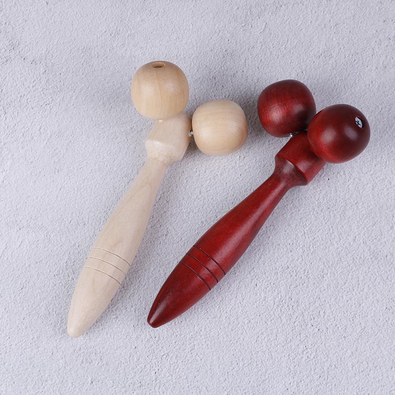Деревянный роликовый ролик для глаз и лица, уход за здоровьем, массажер из первичного дерева для похудения, расслабляющий массажер для шеи