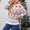 Women's Fashion Sweet Knitted Sweater Pullover Long Sleeve Christmas Sweater