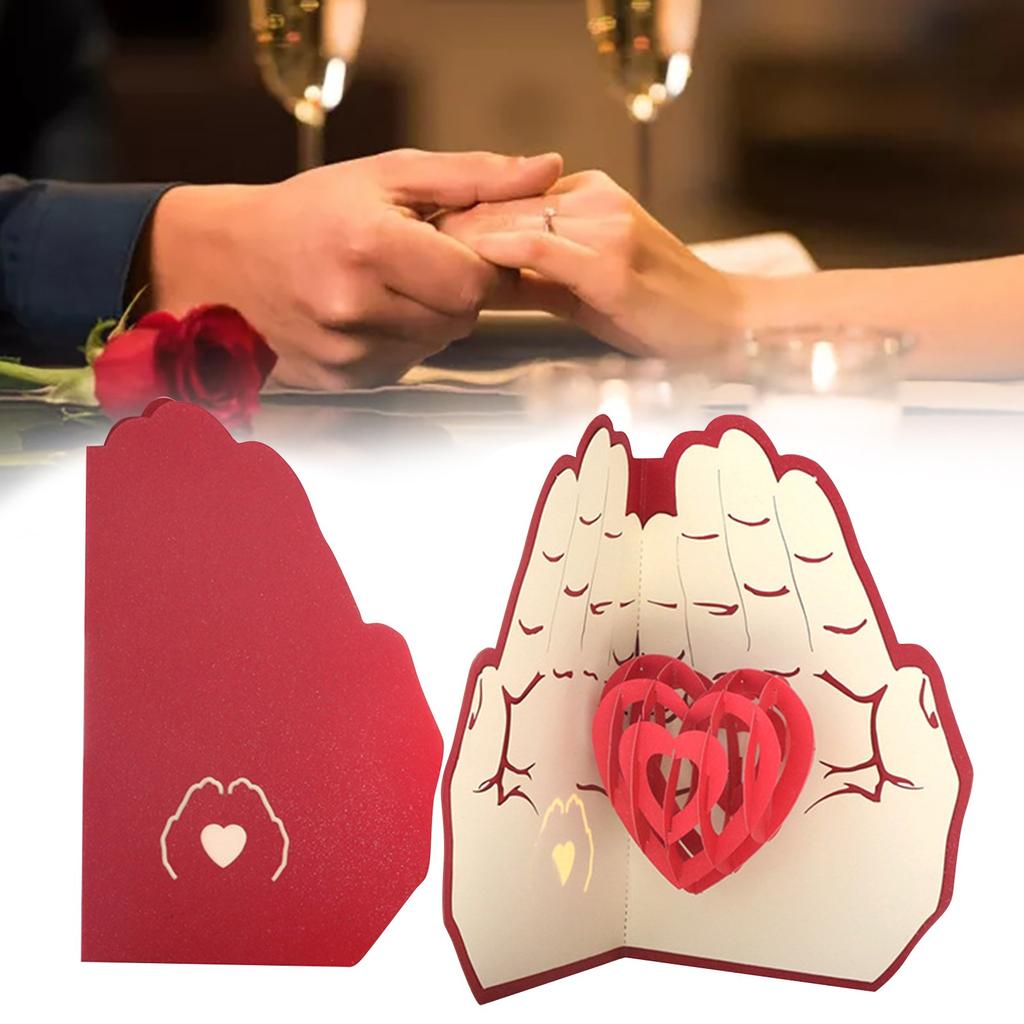 Трехмерная поздравительная открытка на День святого Валентина Подарочная открытка с благословением