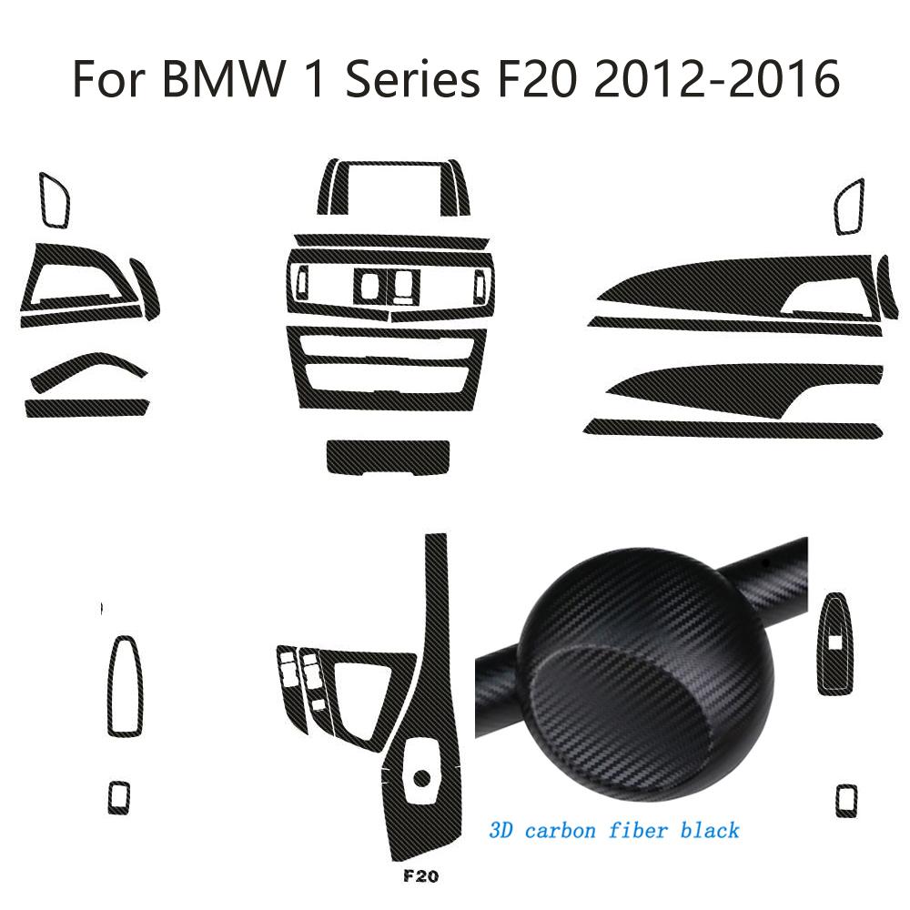 For BMW 1 Series F20 2012-2016 Car-Styling 3D/5D Carbon Fiber Car Interior Center Console Color Molding Sticker Decals Parts