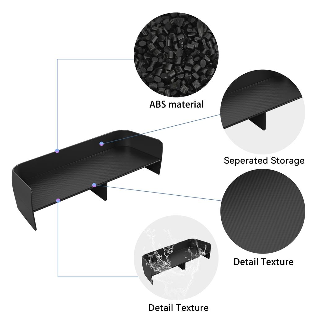 For Honda Pilot 2023-2025 Car Center Console Storage Box Car Tray Organizer Interior Accessories Tidying Black