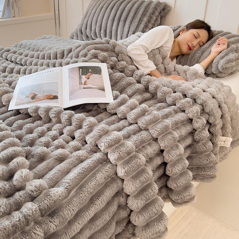 Плюшевое одеяло Falei Плюшевое одеяло Noon Sleeping Одеяло Coral Velvet Cover Одеяло Winter Thick Plush Blanket