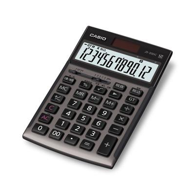 Casio Подлинный практичный калькулятор с 12-значным дневным калькулятором Just Type цвета грейж-коричневый, соответствующий Закону о зеленых закупках, сертифицированный Eco Mark и