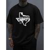 Европейские размеры Texas Pride Lone Star Футболка Мужские Графические Футболки Черная Короткая Ограниченная Серия Стильная Летняя Верхняя Одежда