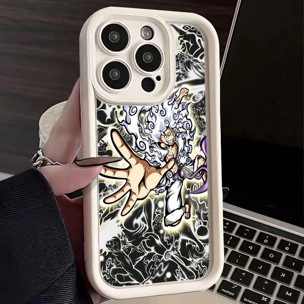 Ae92 One Piece Luffy Gear 5 Защитные чехлы для телефонов для iPhone 13 14 15 Pro Max XR infinix Hot 40i 30i Tecno Camon 30 20 Pro Angel Eyes Задняя крышка из ТПУ
