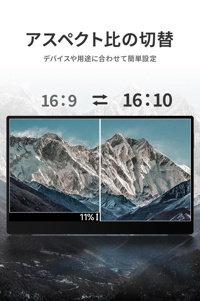 EHOMEWEI Mobile Monitor Inch 144Hz QHD Touch Panel IPS Gaming Monitor Glossy Ultra Thin FreeSYNC Aspect Ratio Switchable Digital Cinema Standard 3