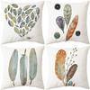 Pillow Cover Short Plush Ins Leaf Combination Pillow Home Sofa Cushion Cushion Cover Bedside Pillow