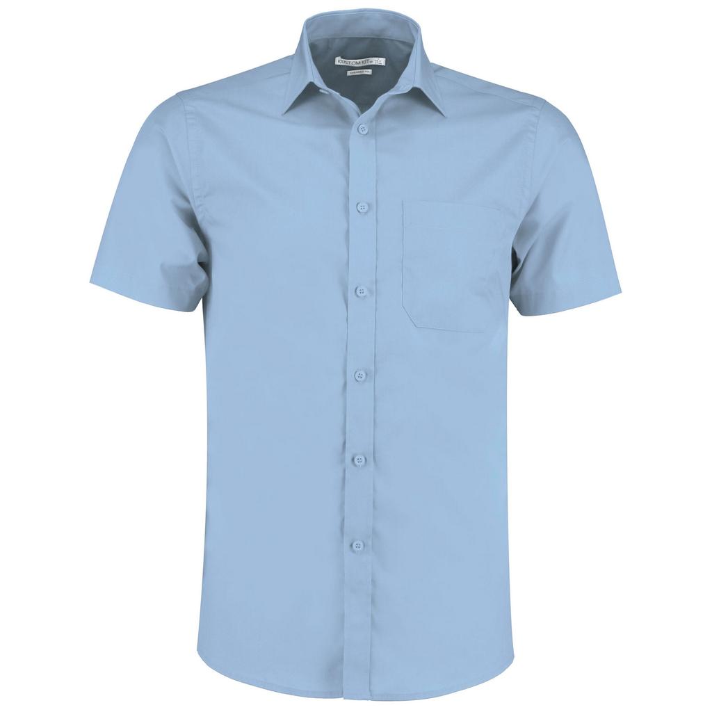 Kustom Kit Mens Poplin Short-Sleeved Shirt