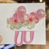 2PCS Lovely Colorful Gradient Flowers Girls Elastic Hair Bands Kids Princess Hair Accessories Children Hair Ties Baby Headwear